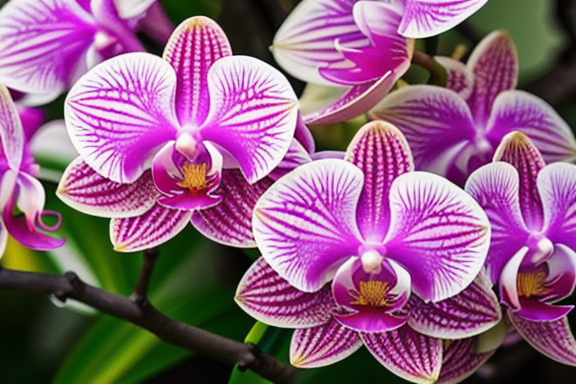 Árvore de orquídeas em flor