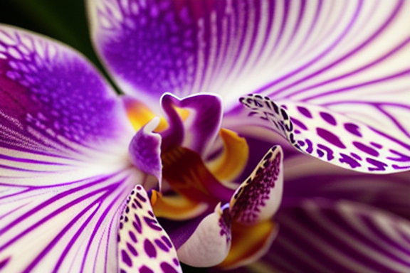 Vibrant orchid flower in full bloom