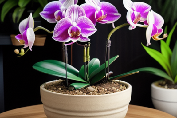 Phalaenopsis orchid in a well-chosen pot size