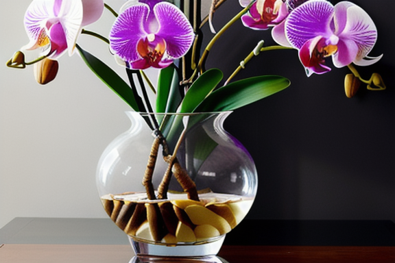 Orchid in a glass vase